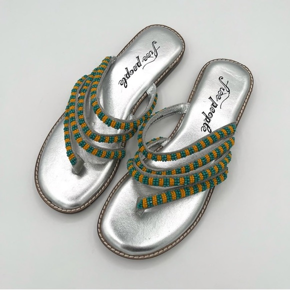 Free People Shoes - NWOT Free People Beatrice Beaded Flat Sandal